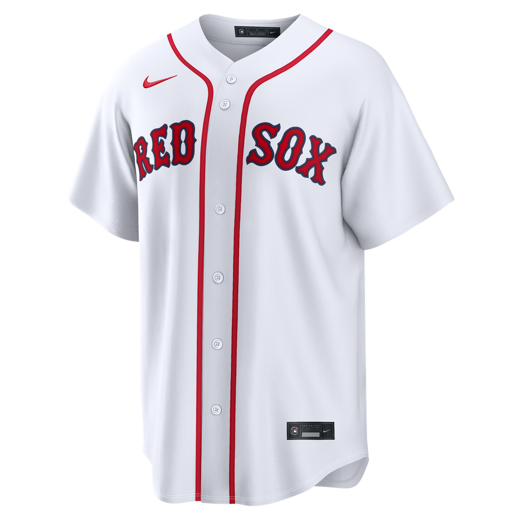 Boston Red Sox Nike White Home Replica Custom Jersey product image 2, provided for visual reference and product detail review