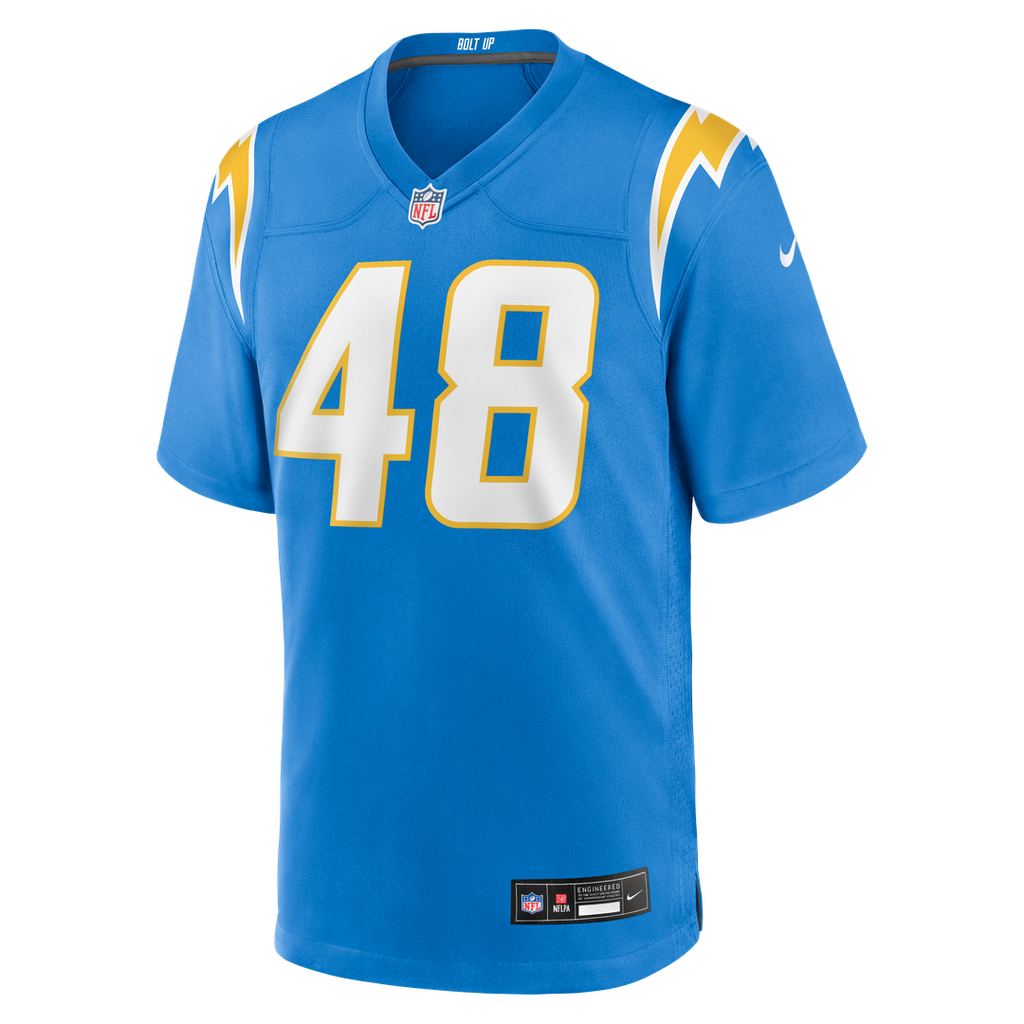 Los Angeles Chargers Bud Dupree Nike Powder Blue Team Game Jersey product image 2, provided for visual reference and product