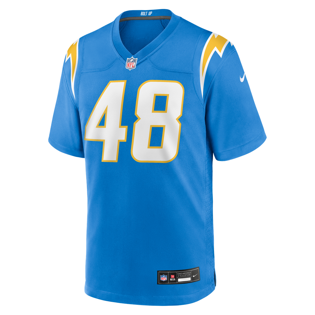 Los Angeles Chargers Bud Dupree Nike Powder Blue Team Game Jersey product image 2, provided for visual reference and product