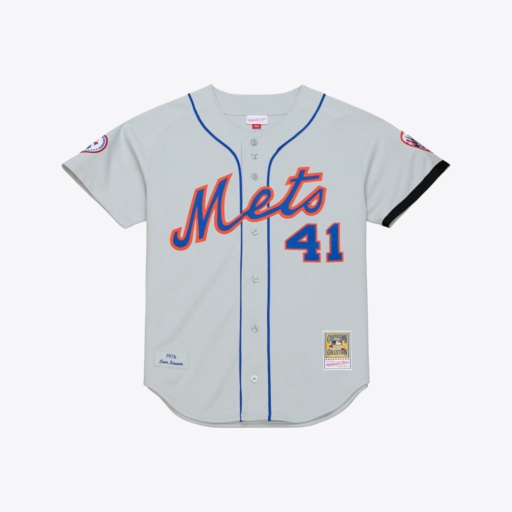 New York Mets Tom Seaver Mitchell & Ness Gray 1976 Authentic Jersey product image 1, provided for visual reference and