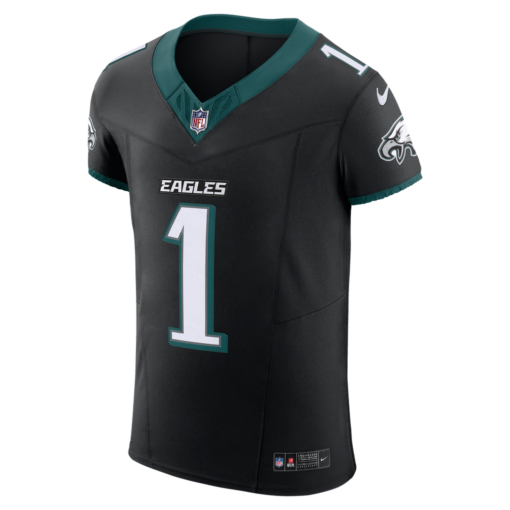 Philadelphia Eagles Jalen Hurts Nike Black Alternate Vapor F.U.S.E. Elite Jersey product image 2, provided for visual