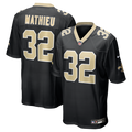 New Orleans Saints Tyrann Mathieu Nike Black Game Jersey product image 1, provided for visual reference and product detail