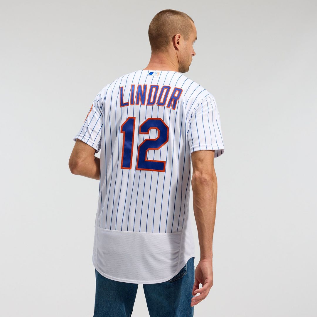 New York Mets Francisco Lindor Nike White Home Authentic Player Jersey product image 3, provided for visual reference and