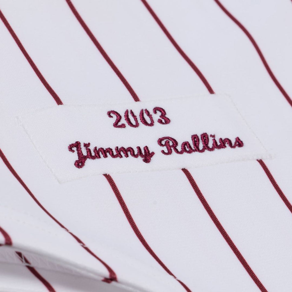 Philadelphia Phillies Jimmy Rollins Mitchell & Ness White 2003 Cooperstown Collection Authentic Jersey product image 5,