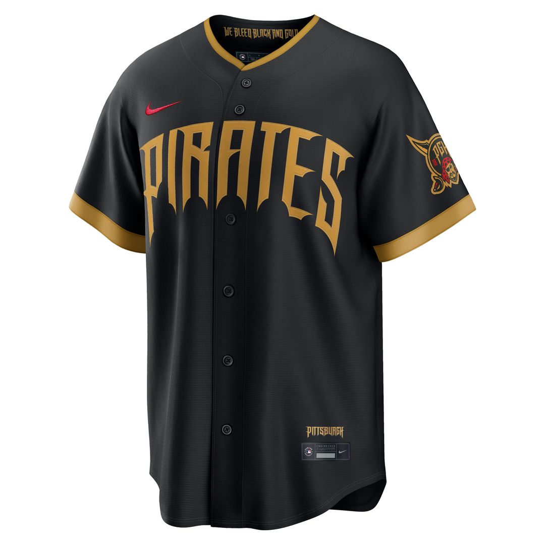 Pittsburgh Pirates Nike Black 2026 City Connect Stadium Jersey product image 2, provided for visual reference and product