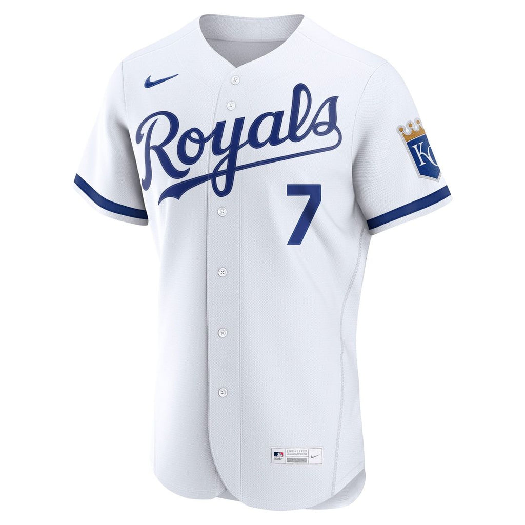 Kansas City Royals Bobby Witt Jr. Nike White Authentic Jersey product image 2, provided for visual reference and product