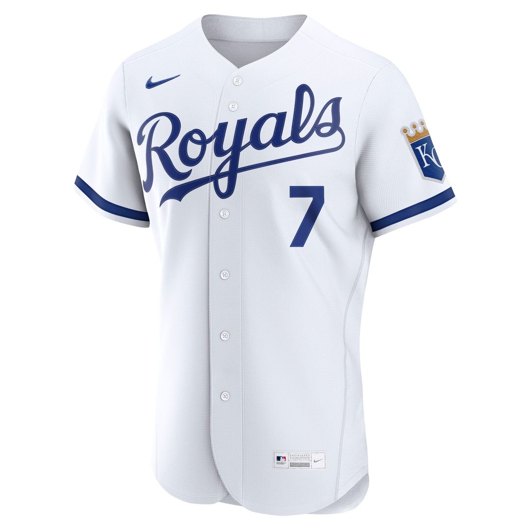 Kansas City Royals Bobby Witt Jr. Nike White Authentic Jersey product image 2, provided for visual reference and product