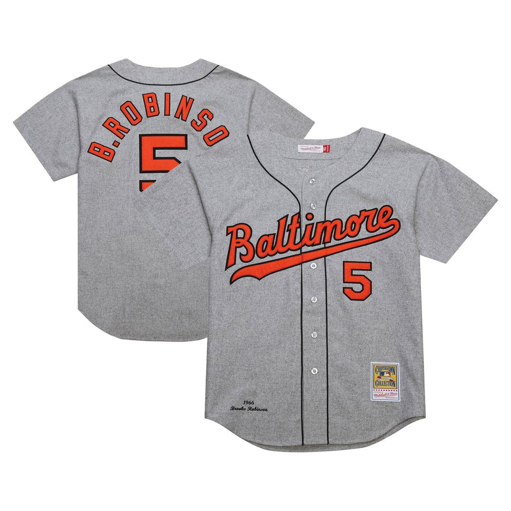 Baltimore Orioles Brooks Robinson Mitchell & Ness Gray Cooperstown Collection 1966 Authentic Jersey product image 1,