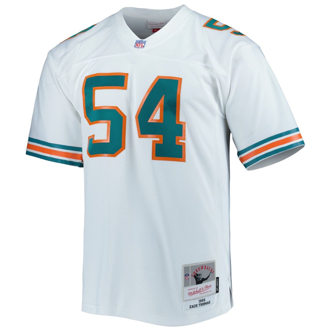 Miami Dolphins Zach Thomas Mitchell & Ness White Legacy Replica Jersey product image 5, provided for visual reference and