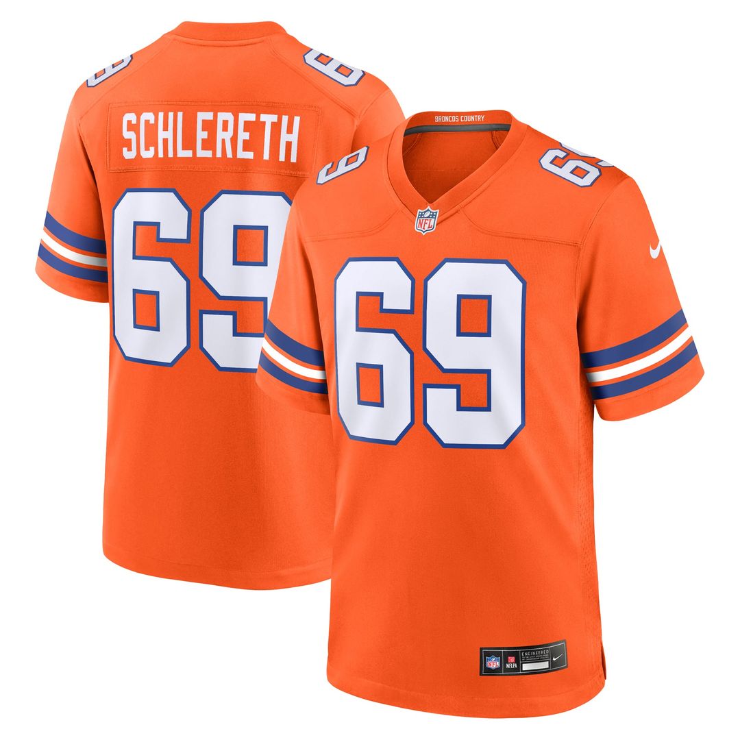 Denver Broncos Mark Schlereth Nike Orange Retired Player Alternate Game Jersey product image 1, provided for visual