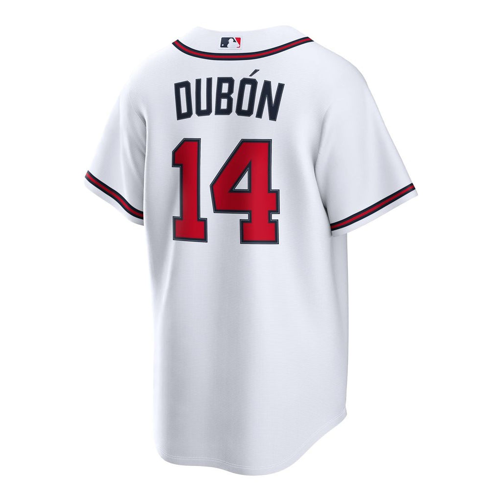 Atlanta Braves Mauricio Dubón Nike White Home Replica Jersey product image 3, provided for visual reference and product