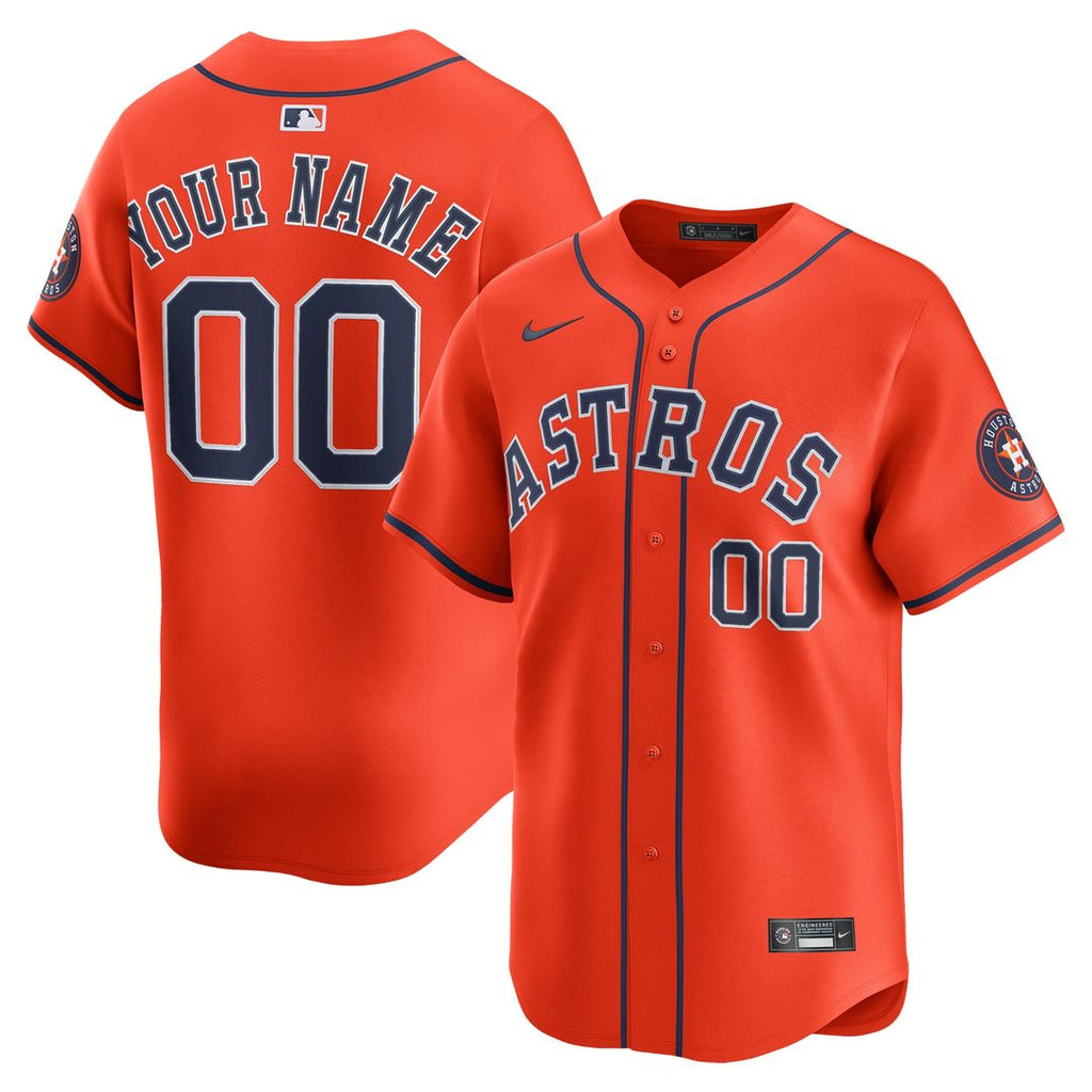 Houston Astros Nike White Home Limited Custom Jersey product image 7, provided for visual reference and product detail review