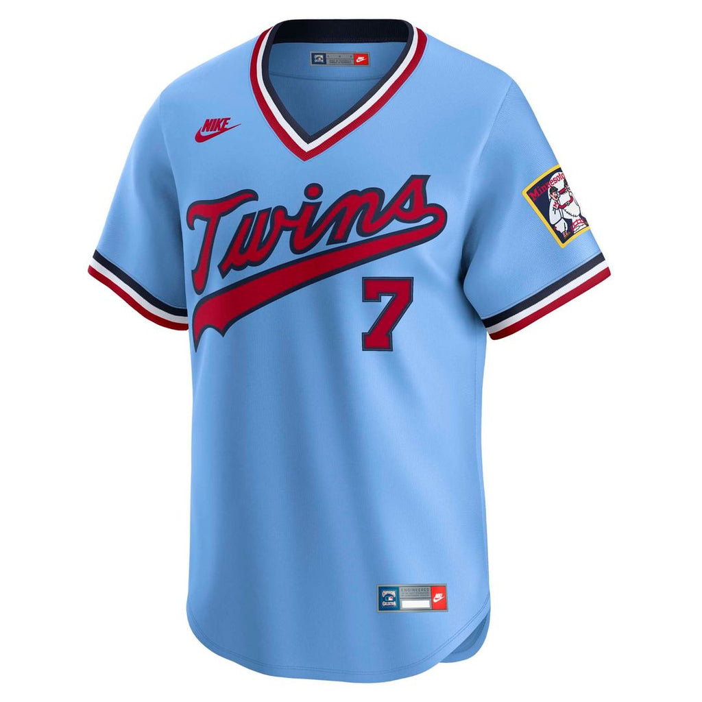 Minnesota Twins Joe Mauer Nike Light Blue Throwback Cooperstown Collection Limited Jersey product image 2, provided for
