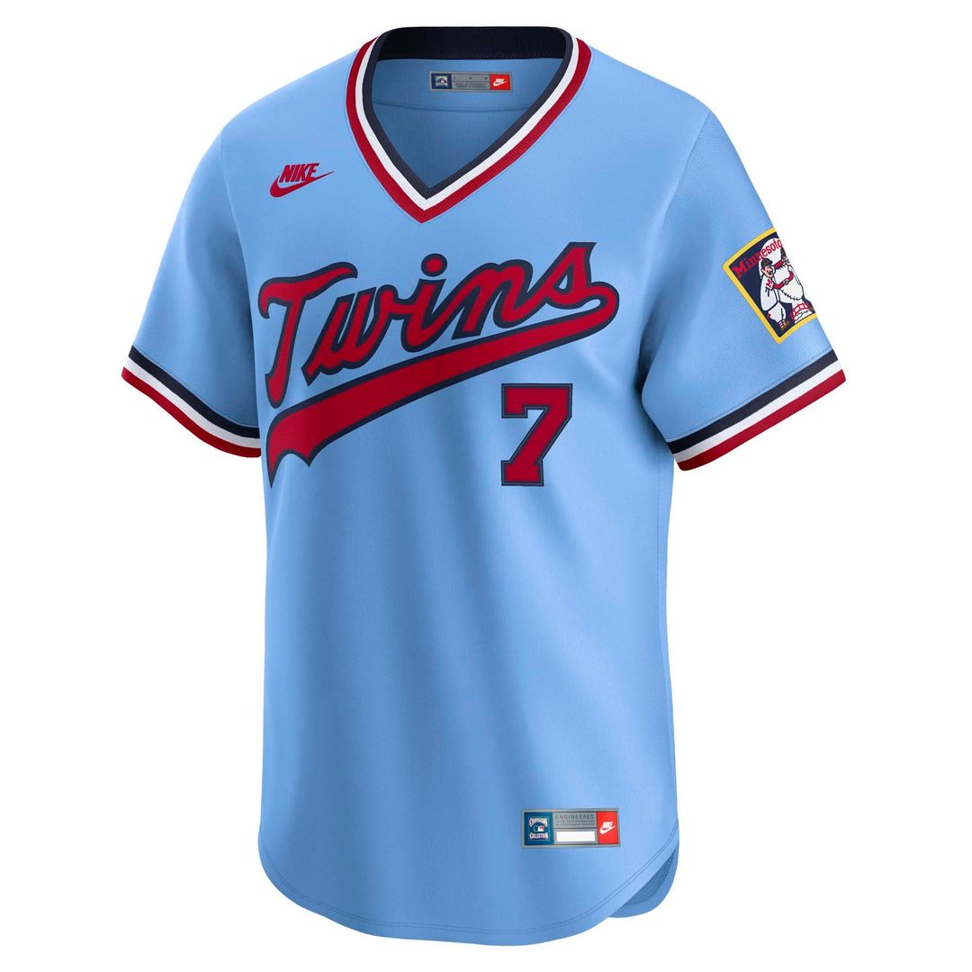 Minnesota Twins Joe Mauer Nike Light Blue Throwback Cooperstown Collection Limited Jersey product image 2, provided for