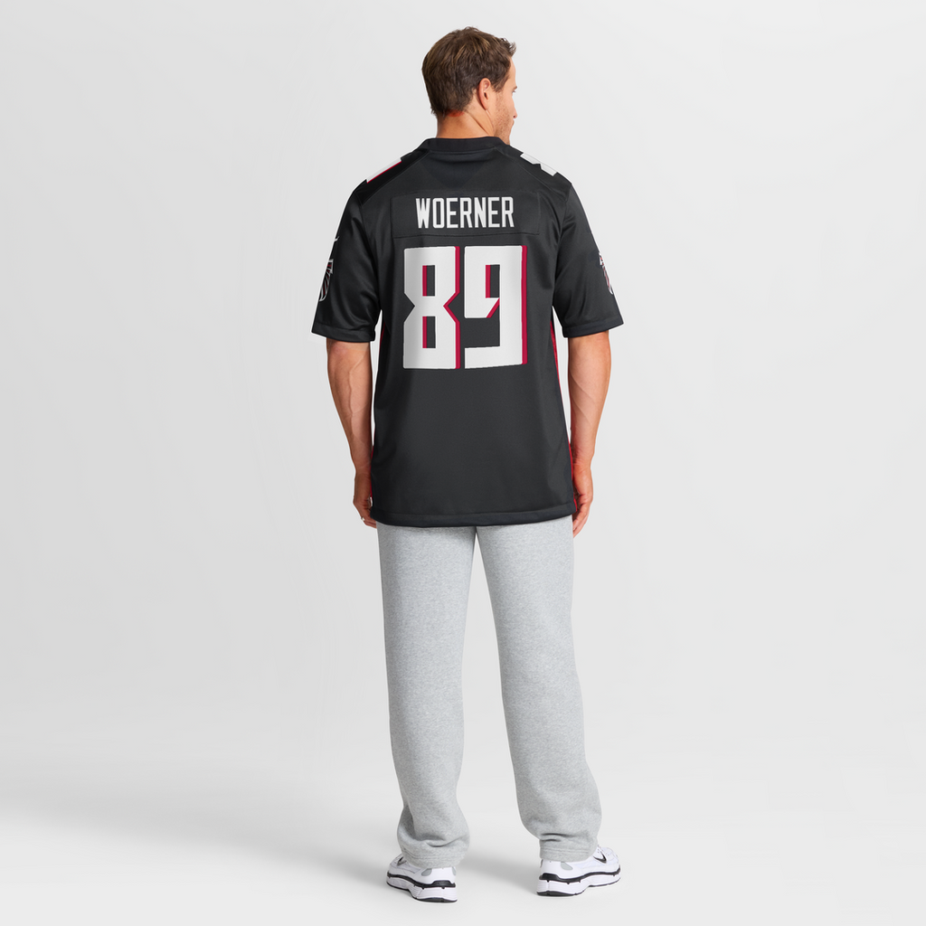 Atlanta Falcons Charlie Woerner Nike Black Game Jersey product image 8, provided for visual reference and product detail