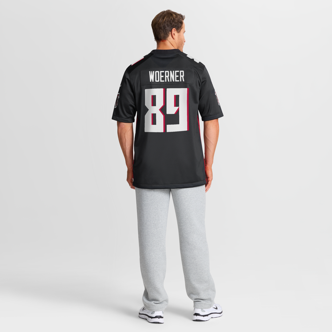 Atlanta Falcons Charlie Woerner Nike Black Game Jersey product image 8, provided for visual reference and product detail