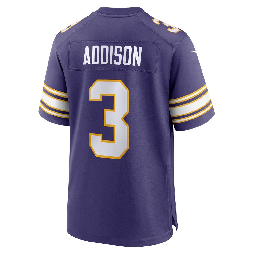 Minnesota Vikings Jordan Addison Nike White Away Game Jersey product image 9, provided for visual reference and product