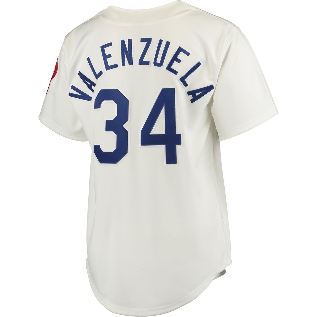 Los Angeles Dodgers Fernando Valenzuela Mitchell & Ness Gray Road 1981 Cooperstown Collection Authentic Jersey product image