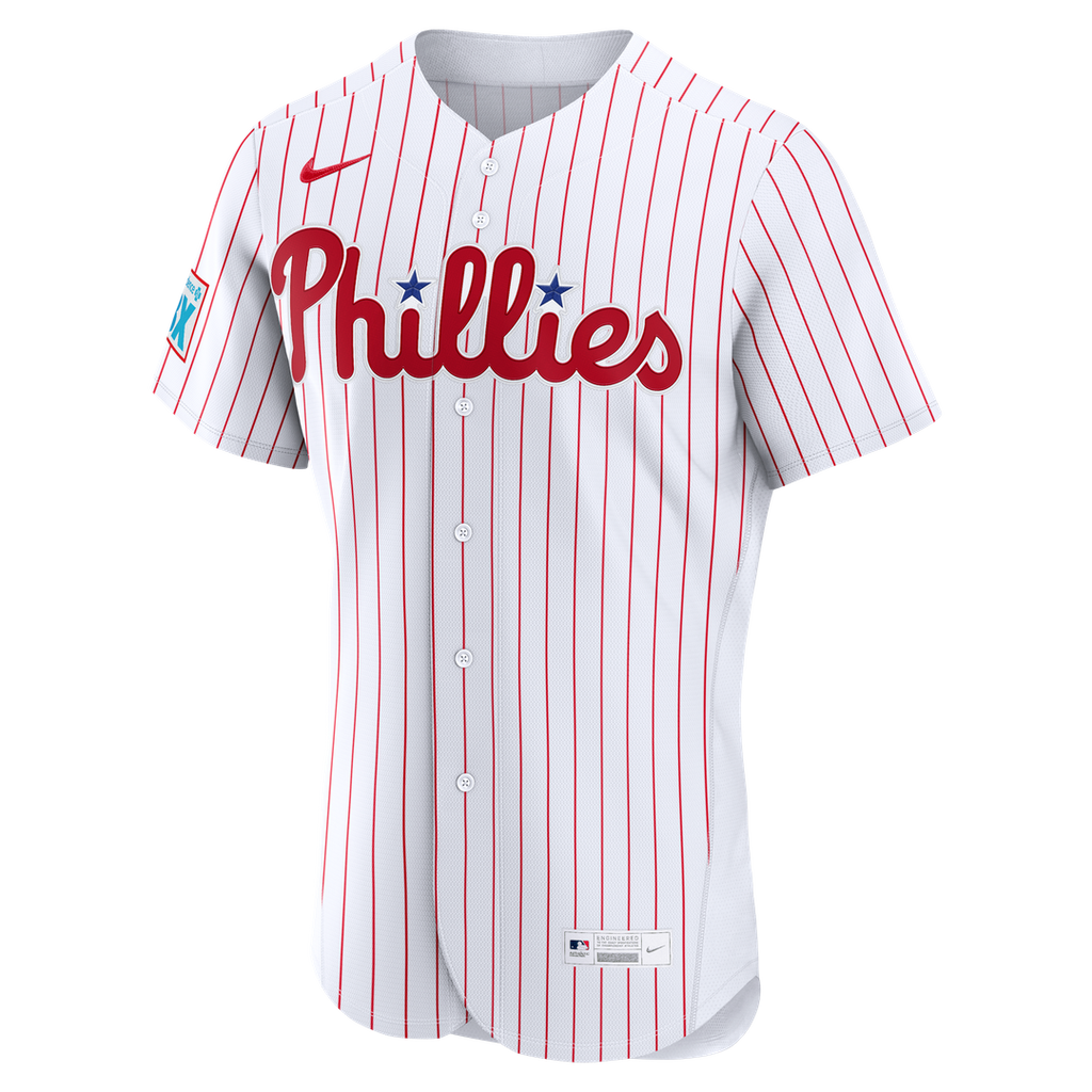 Philadelphia Phillies Bryce Harper Nike White Home Authentic Sponsor Patch Jersey product image 2, provided for visual