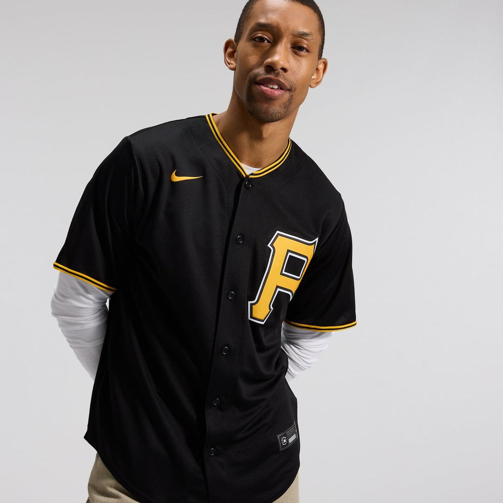 Pittsburgh Pirates Nike Black Alternate Replica Team Jersey product image 9, provided for visual reference and product