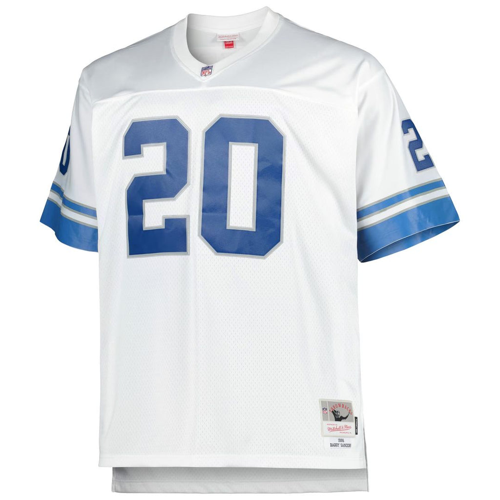 Detroit Lions Barry Sanders Mitchell & Ness White Big & Tall 1996 Retired Player Replica Jersey product image 5, provided