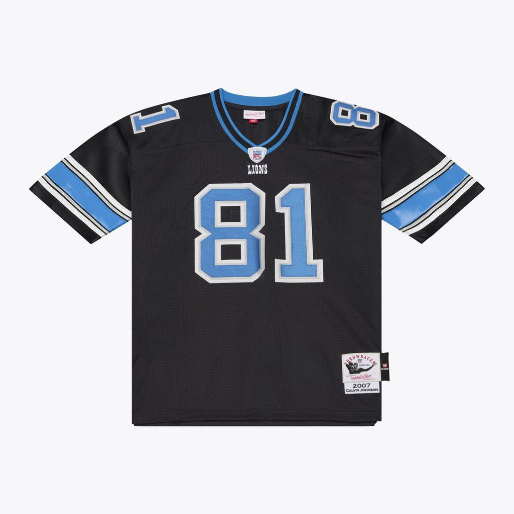Detroit Lions Calvin Johnson Mitchell & Ness Black 2007 Authentic Throwback Jersey product image 9, provided for visual