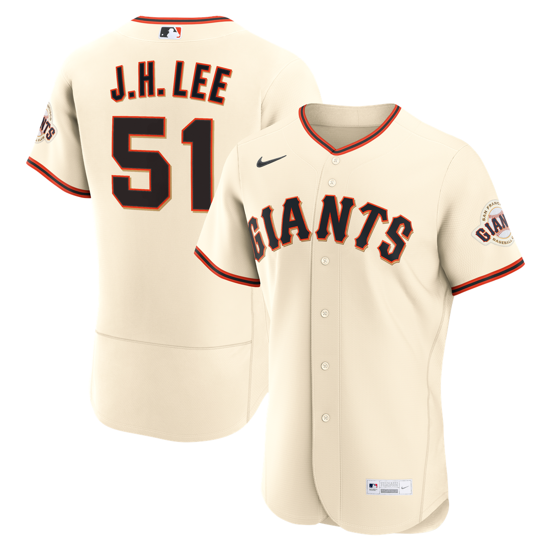 San Francisco Giants Jung Hoo Lee Nike Cream Home Authentic Jersey product image 1, provided for visual reference and