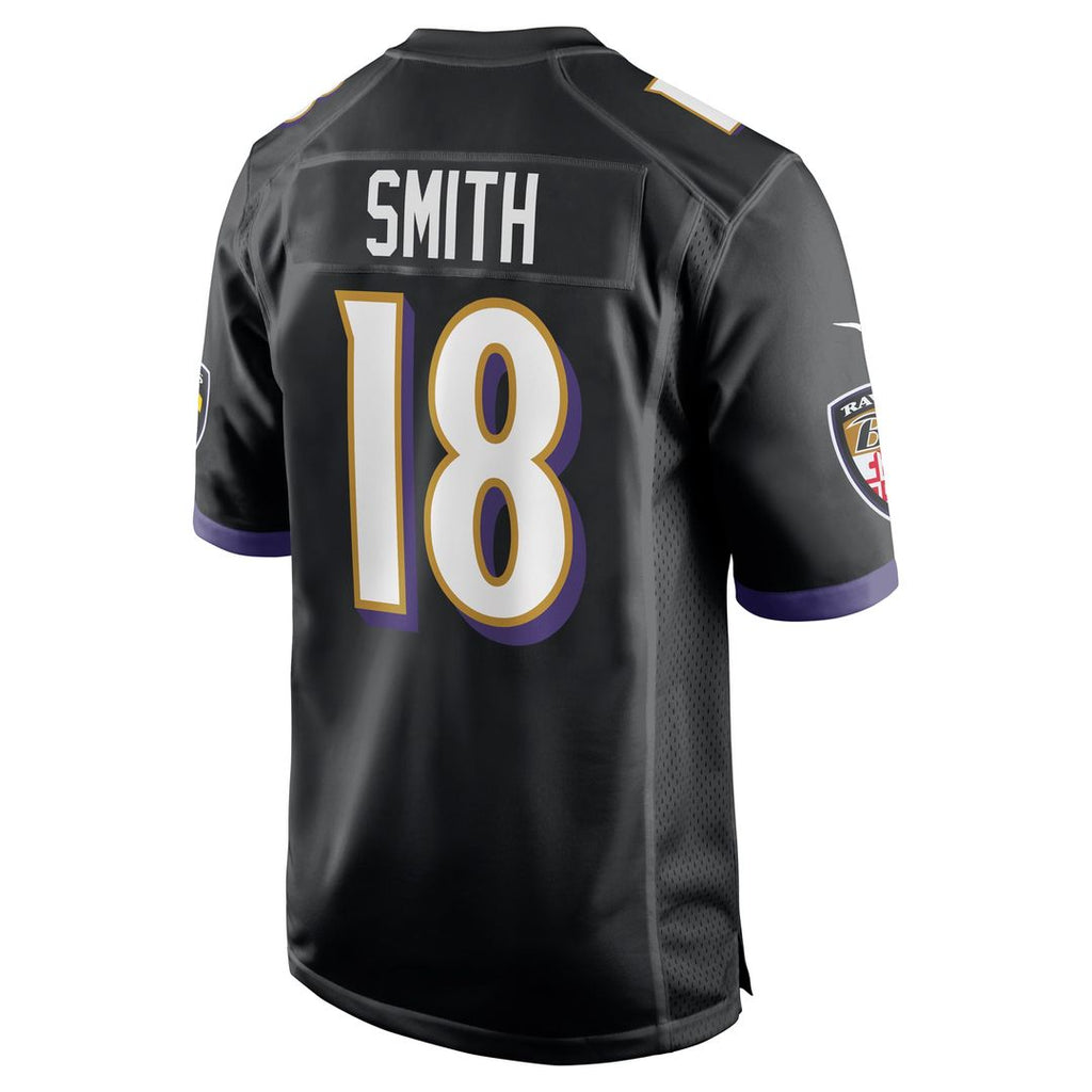Baltimore Ravens Roquan Smith Nike Black Alternate Game Jersey product image 3, provided for visual reference and product