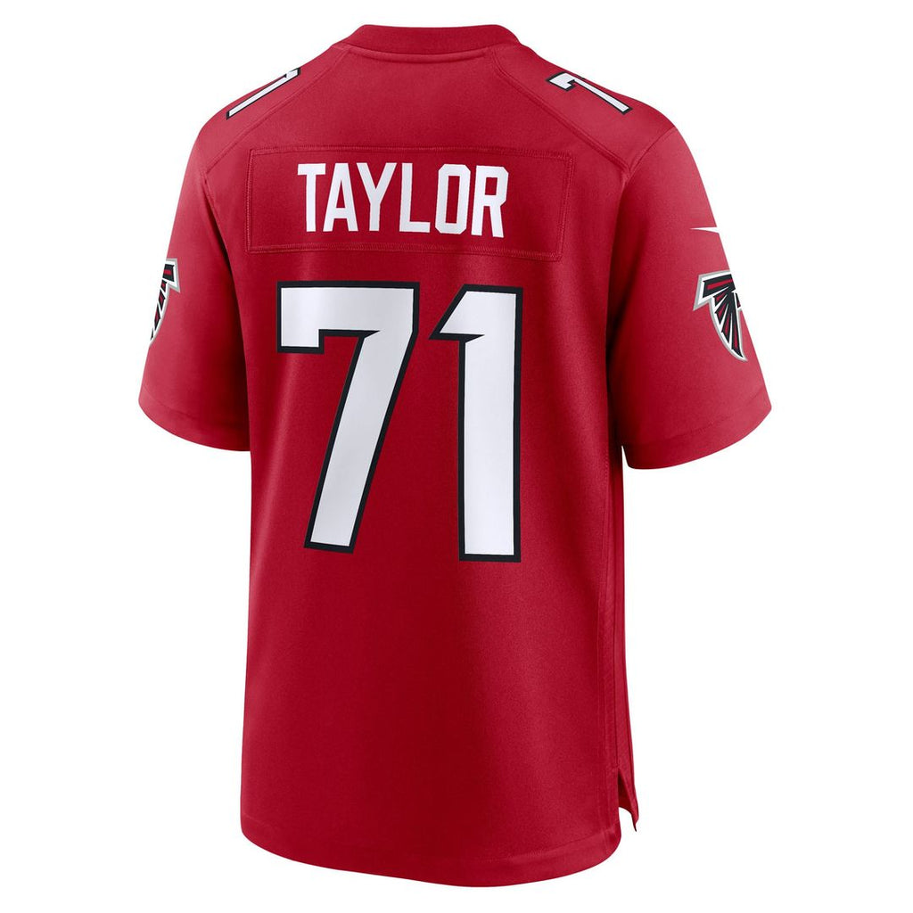 Atlanta Falcons Jawaan Taylor Nike Red Team Game Jersey product image 3, provided for visual reference and product detail