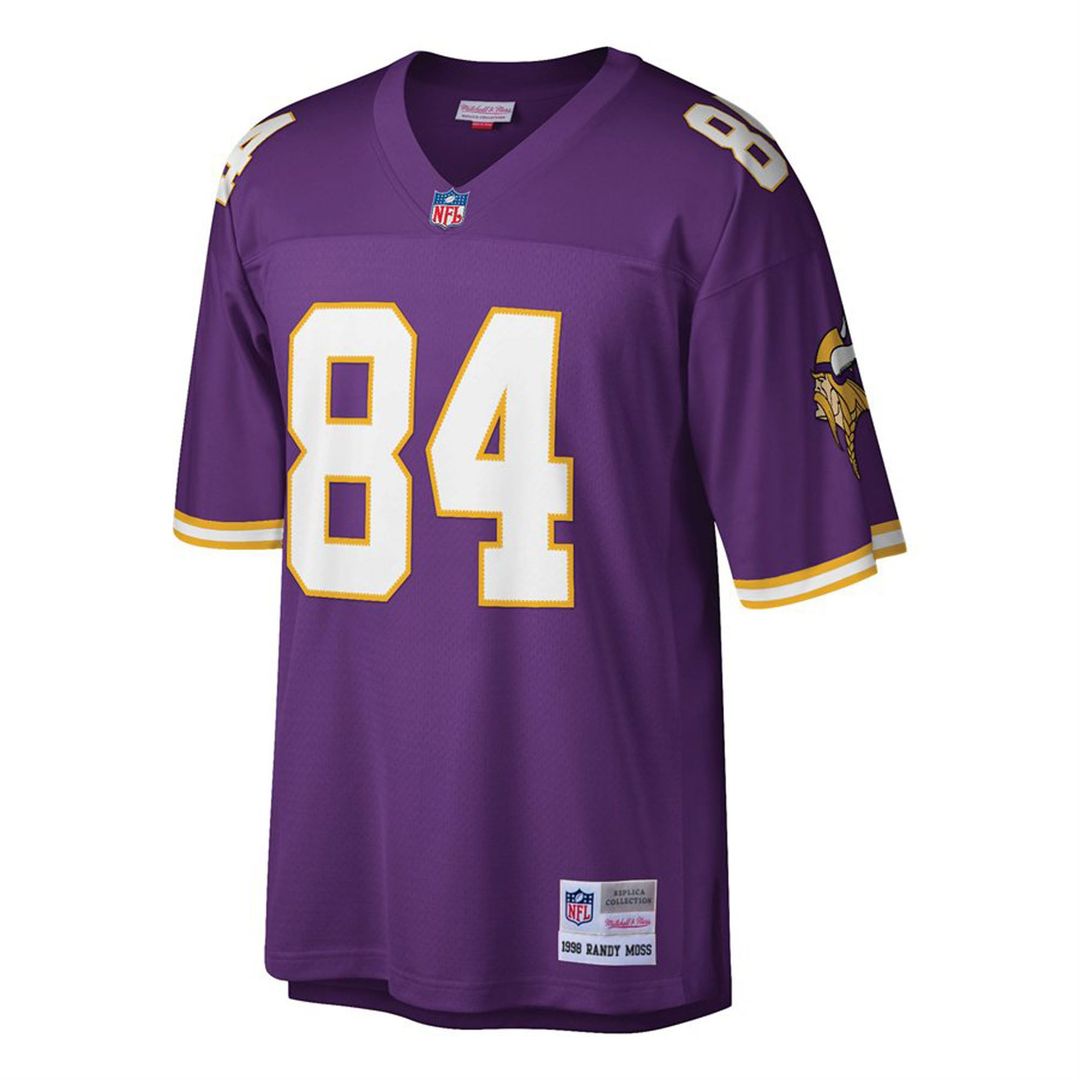 Minnesota Vikings Randy Moss Mitchell & Ness Purple Big & Tall 1998 Retired Player Replica Jersey product image 2, provided