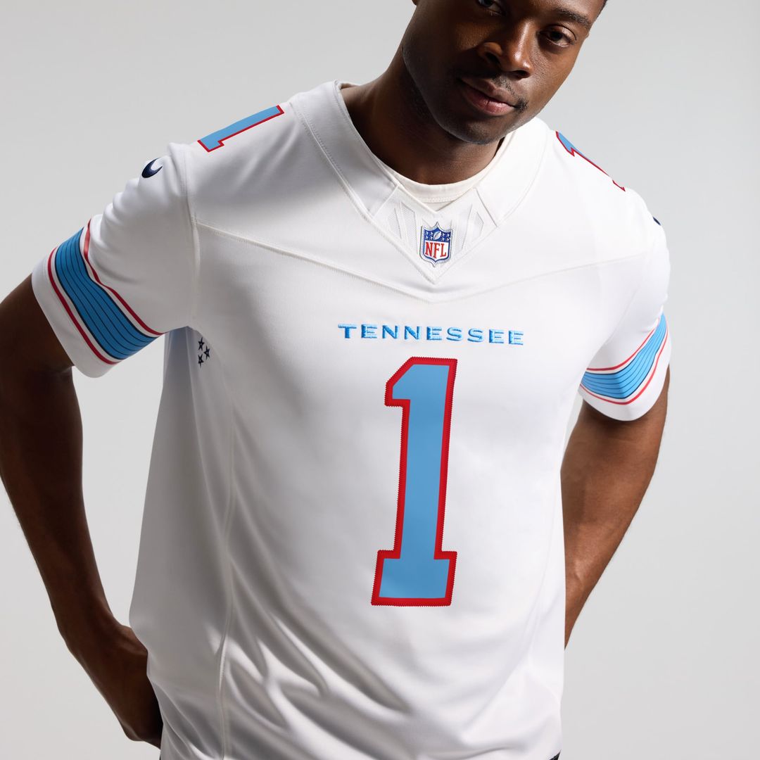 Tennessee Titans Cameron Ward Nike Light Blue Team Vapor F.U.S.E. Stitched Limited Jersey product image 35, provided for