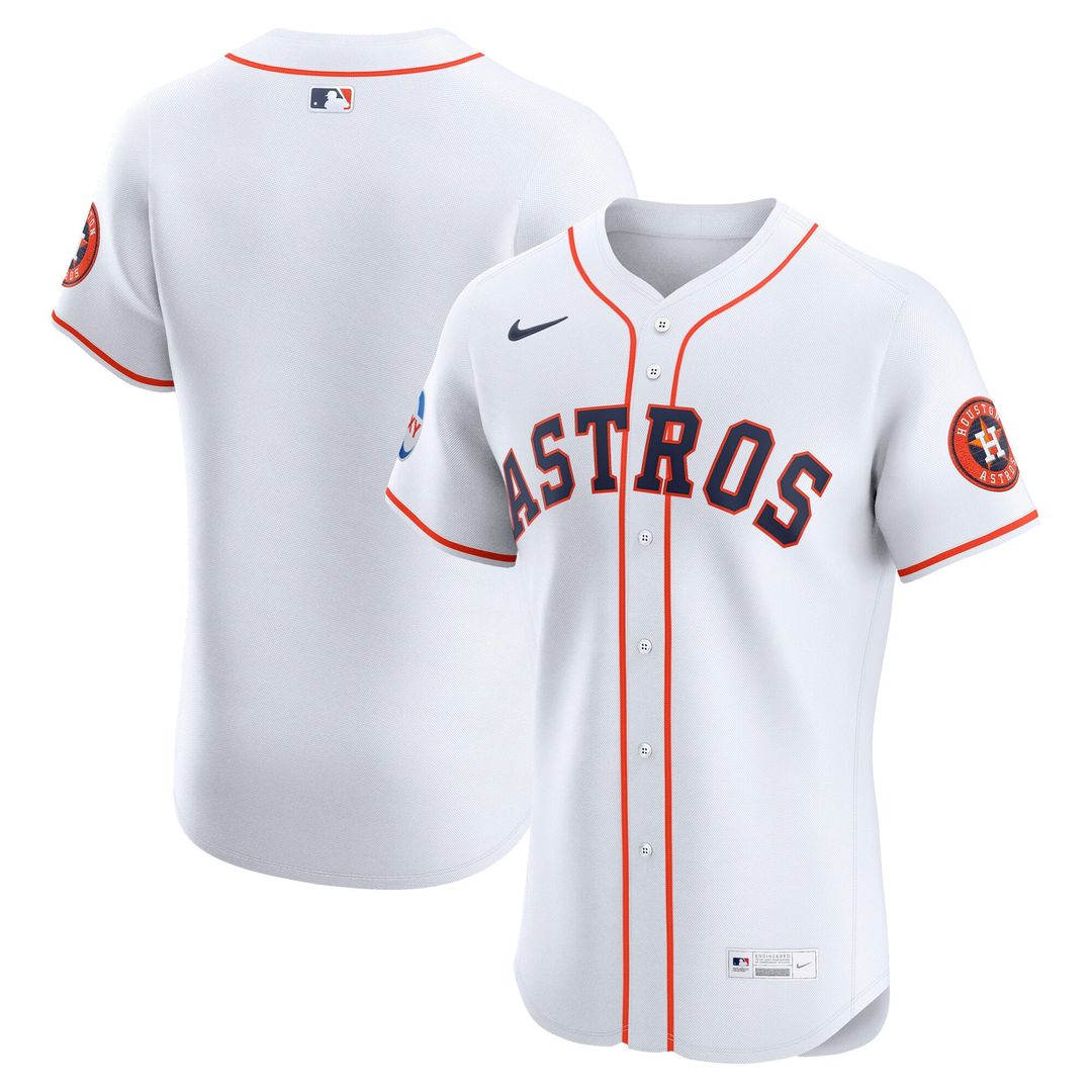 Houston Astros Nike White Home Elite Jersey product image 1, provided for visual reference and product detail review
