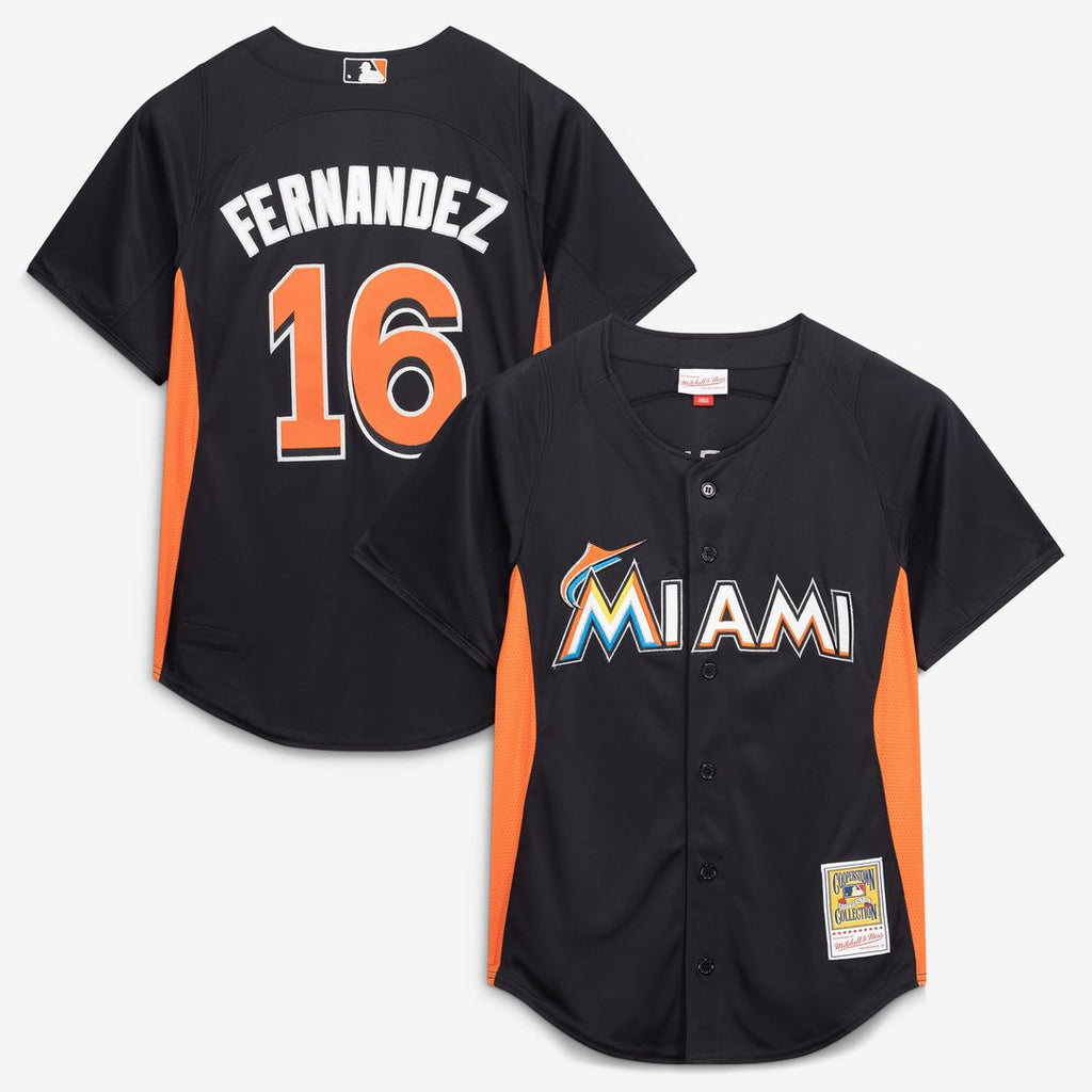 Miami Marlins Jose Fernandez Mitchell & Ness Black Authentic Batting Practice Jersey product image 1, provided for visual