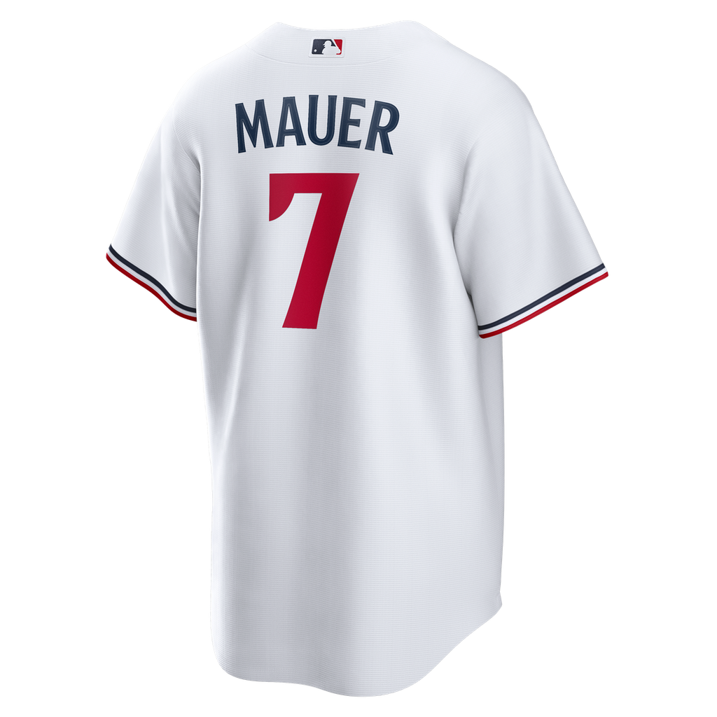 Minnesota Twins Joe Mauer Nike White Home Retired Player Replica Jersey product image 3, provided for visual reference and