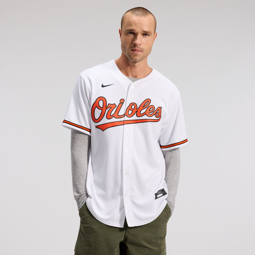 Baltimore Orioles Nike White Home Replica Team Jersey product image 12, provided for visual reference and product detail
