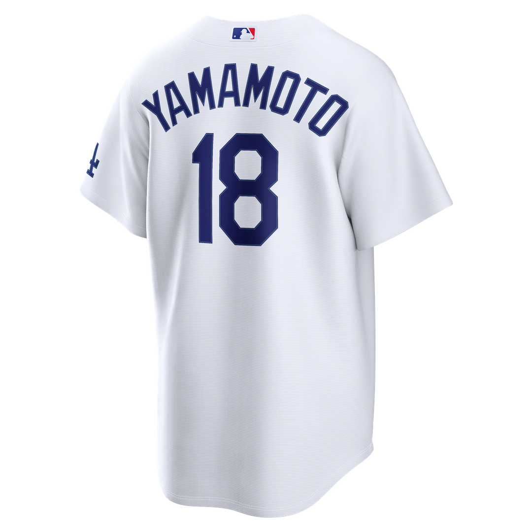 Los Angeles Dodgers Yoshinobu Yamamoto Nike White Home Stadium Jersey product image 3, provided for visual reference and