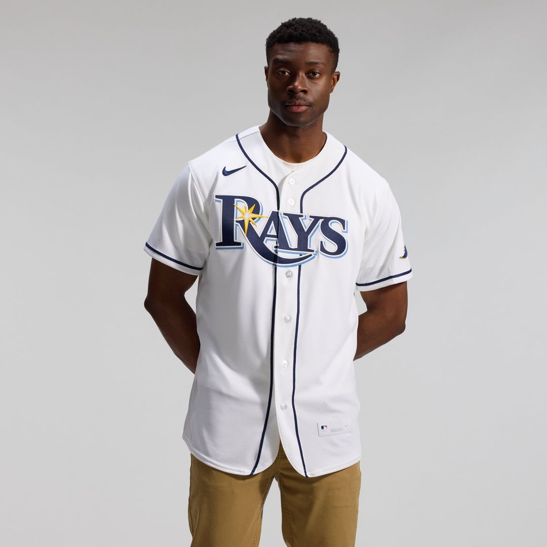 Tampa Bay Rays Nike White Home Authentic Jersey product image 4, provided for visual reference and product detail review