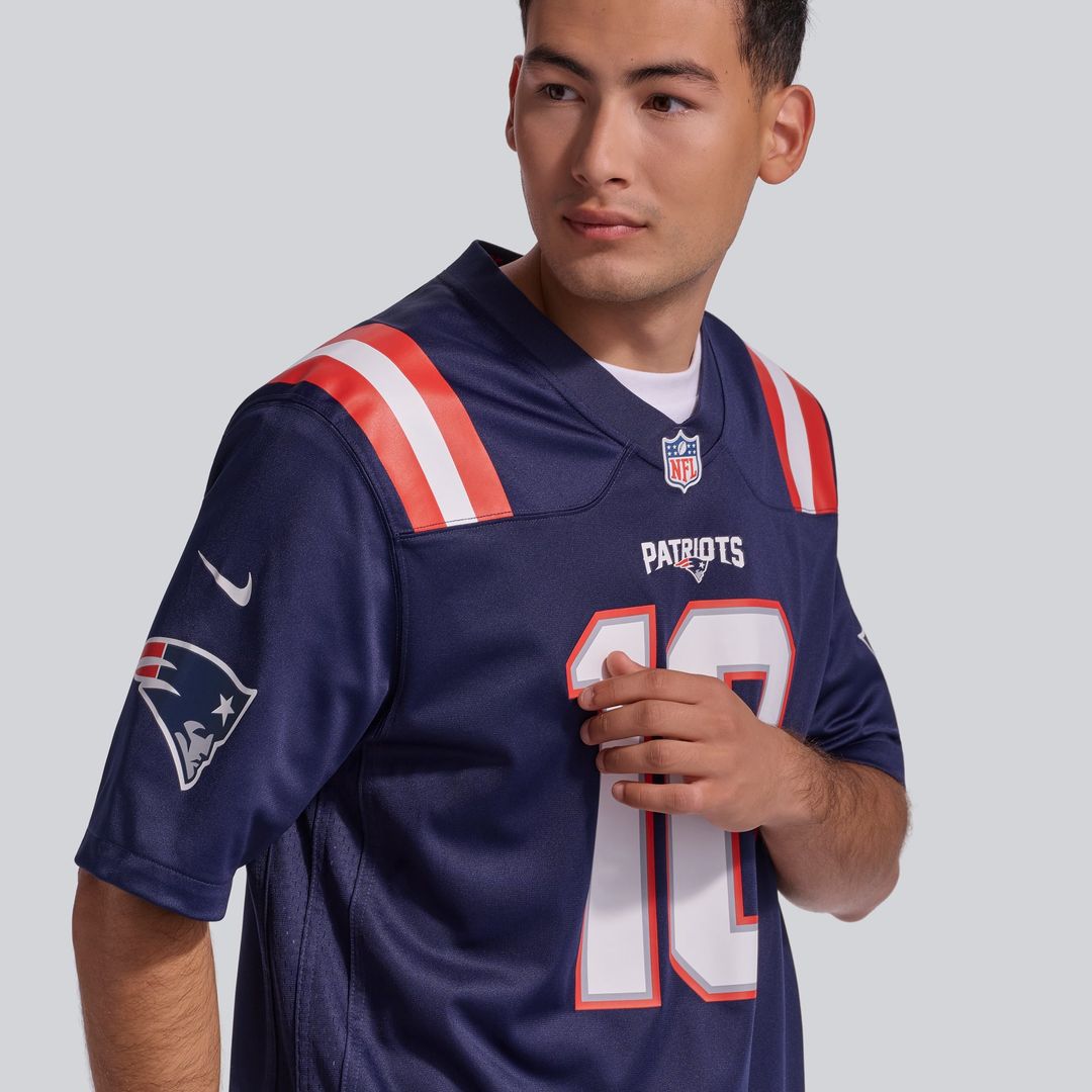 New England Patriots Drake Maye Nike White Player Game Jersey product image 15, provided for visual reference and product
