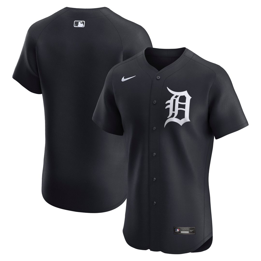 Detroit Tigers Nike White Home Elite Jersey product image 7, provided for visual reference and product detail review