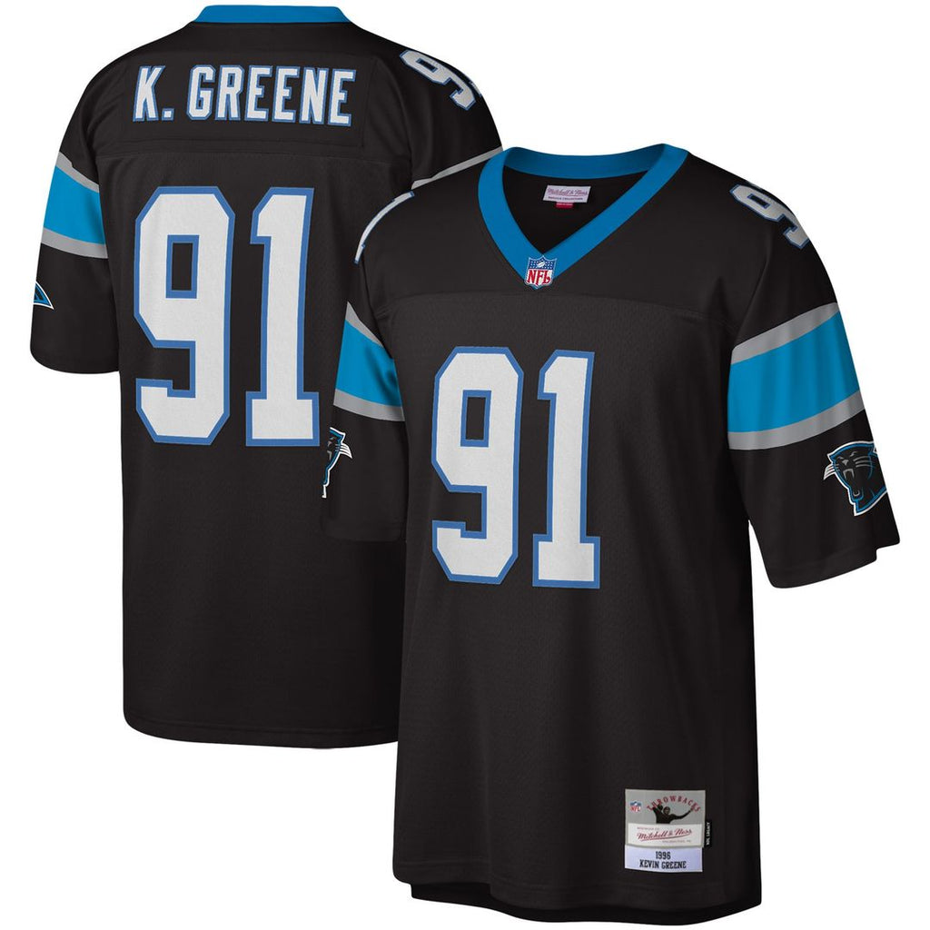 Carolina Panthers Kevin Greene Mitchell & Ness Black Legacy Replica Jersey product image 1, provided for visual reference
