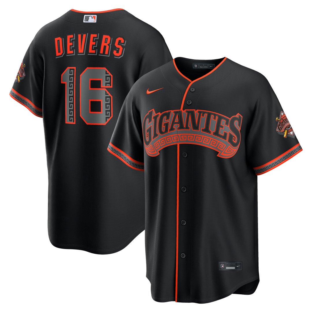 San Francisco Giants Rafael Devers Nike Black Alternate Stadium Jersey product image 1, provided for visual reference and
