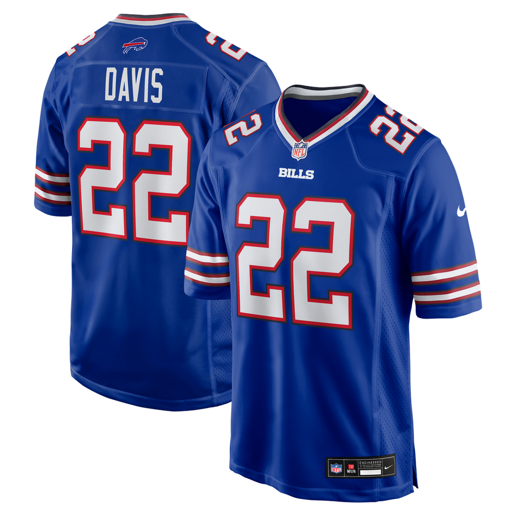 Buffalo Bills Ray Davis Nike Royal Game Jersey product image 1, provided for visual reference and product detail review