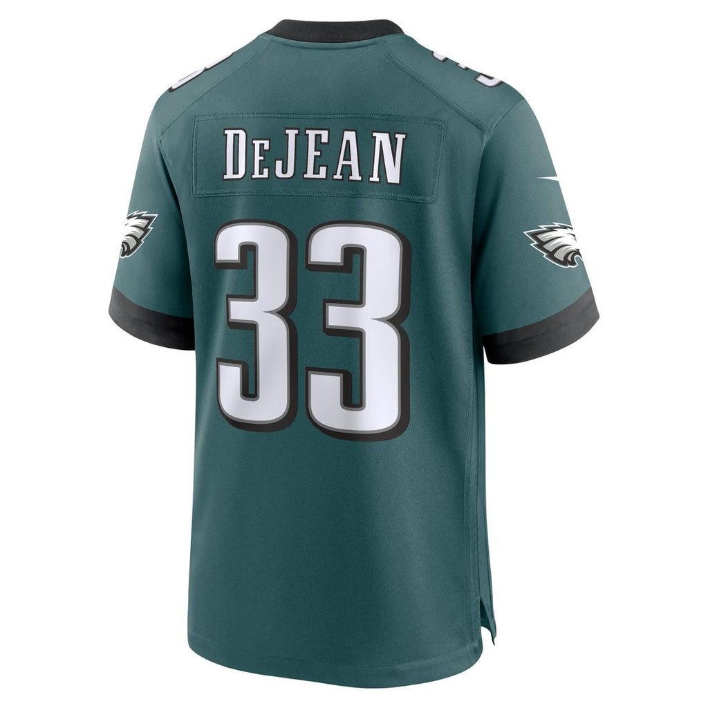Philadelphia Eagles Cooper DeJean Nike Green Game Jersey product image 3, provided for visual reference and product detail