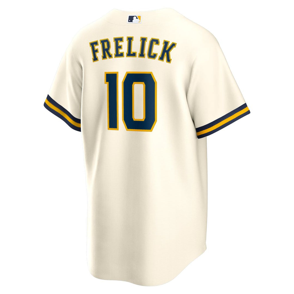 Milwaukee Brewers Sal Frelick Nike Cream Home Replica Player Jersey product image 3, provided for visual reference and