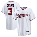 Washington Nationals Dylan Crews Nike White Home Replica Jersey product image 1, provided for visual reference and product