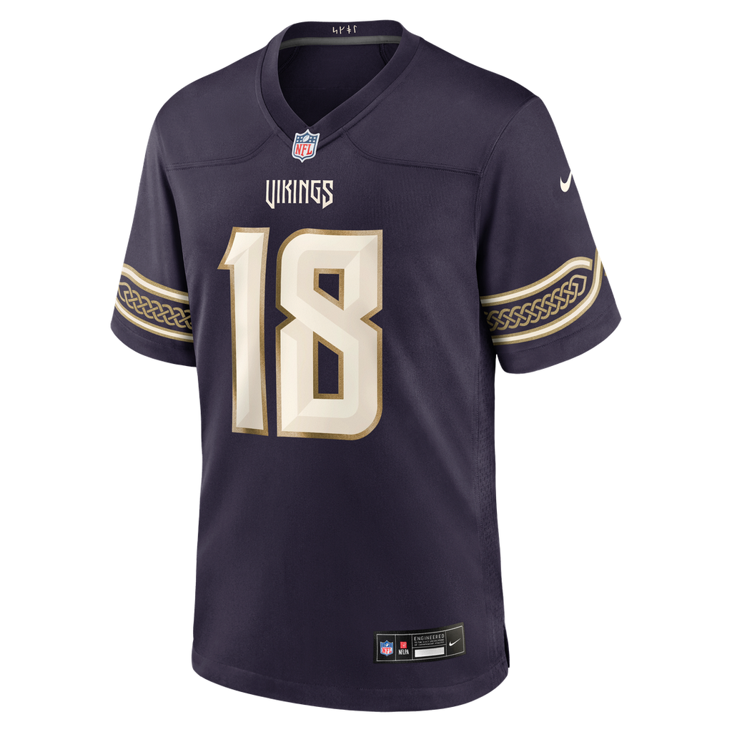 Minnesota Vikings Justin Jefferson Nike Purple 2026 Rivalries Collection Game Jersey product image 6, provided for visual
