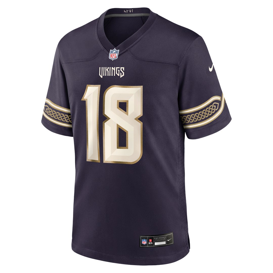 Minnesota Vikings Justin Jefferson Nike Purple 2026 Rivalries Collection Game Jersey product image 6, provided for visual