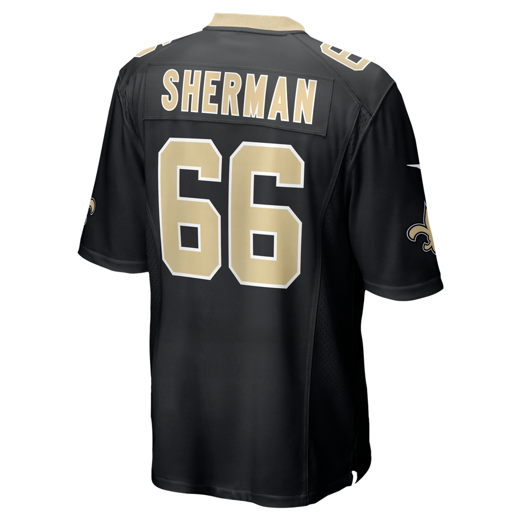 New Orleans Saints William Sherman Nike Black Team Game Jersey product image 3, provided for visual reference and product