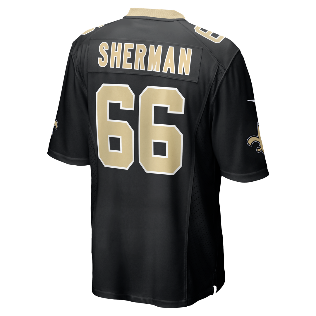 New Orleans Saints William Sherman Nike Black Team Game Jersey product image 3, provided for visual reference and product