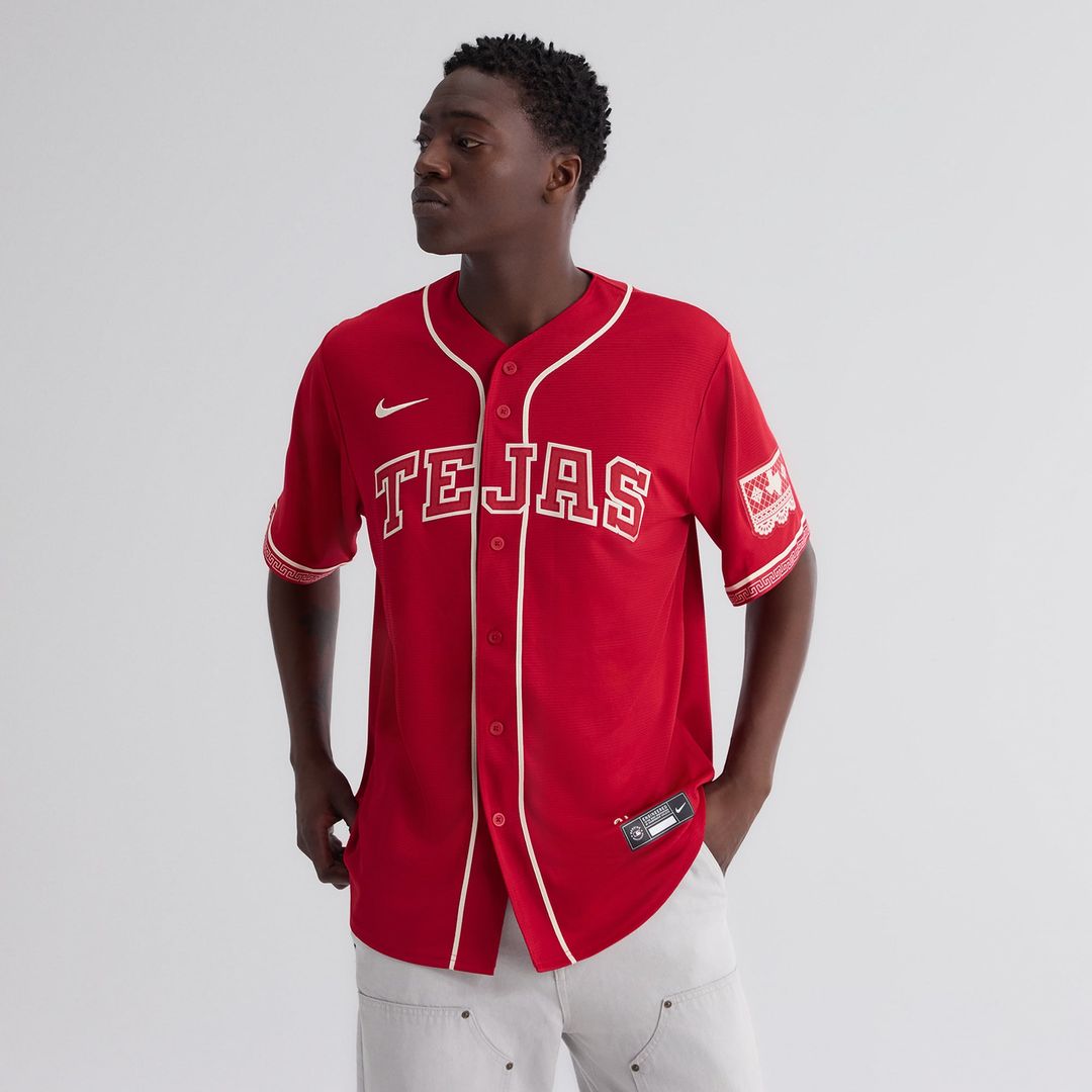 Texas Rangers Nike Red 2026 City Connect Stadium Jersey product image 4, provided for visual reference and product detail
